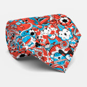 afgekoeld gevlekt graffiti-patroon stropdas (Opgerold)