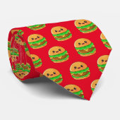 afgekoeld patroon van hamburger-hamburger in Kawai Stropdas (Opgerold)