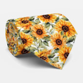 afgekoeld zonnebloempatroon stropdas (Opgerold)