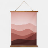 Afgelegen bergen Donkerrode zwarte koraalzon Hangend Wandkleed (Voorkant)