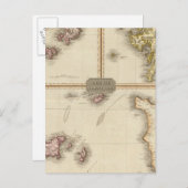 Afgelegen Britse eilanden Jersey en Guernsey Briefkaart (Voorkant / Achterkant)