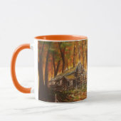 Afgelegen hut bij zonsopgang mok (Links)