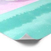 Afgelegen pastellagune poster (Hoek)