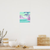 Afgelegen pastellagune poster (Keuken)