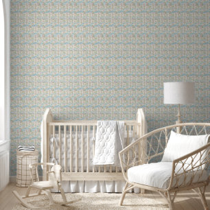 Afgelegen preppy grandmillennial bloemrijke golven behang