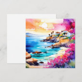 "Afgelegen strand" Feestdagenkaart (Voorkant / Achterkant)