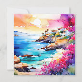 "Afgelegen strand" Feestdagenkaart (Voorkant)