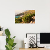 Afgelegen strand in Lo Zingaro, Sicilië Poster (Thuiskantoor)