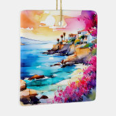 "Afgelegen strand" Keramisch Ornament (Rechts)