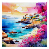 "Afgelegen strand" Perfect Poster (Voorkant)