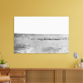 Afgelegen Uitzicht van cowboys met veeteeltbeslage Canvas Afdruk (Insitu (Woonkamer))