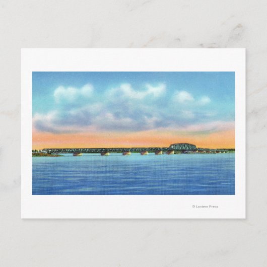 Afgelegen Uitzicht van het meer van de New Bridge Briefkaart (Voorkant)