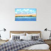 Afgelegen Uitzicht van het meer van de New Bridge Canvas Afdruk (Insitu (Slaapkamer))