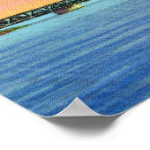 Afgelegen Uitzicht van het meer van de New Bridge Poster (Hoek)
