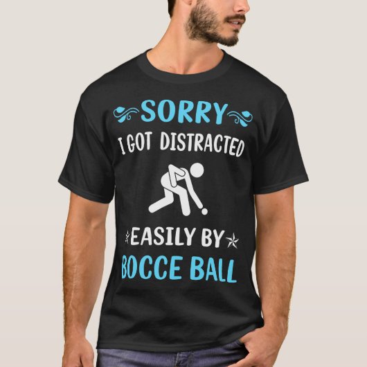 Afgeleid Bocce Ball Bocci Boccie T-shirt (Voorkant)