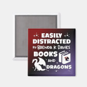Afgeleid door Brenda K Davies Books en Dragons Magneet (Voorkant / Achterkant)