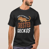 Afgeleid door Geckos Cute Lizard Crested Geckos T-shirt (Voorkant)