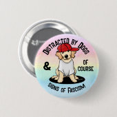 Afgeleid door honden en Button (Voorkant /achterkant)