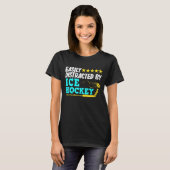 Afgeleid door Ice Hockey Player Coach Sports Gra T-shirt (Voorkant volledig)