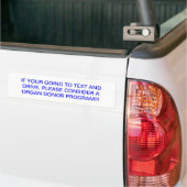 afgeleid rijden bumpersticker (Op Truck)