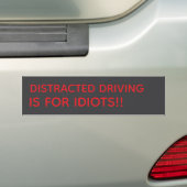 AFGELEID RIJDEN IS VOOR IDIOTEN!! BUMPERSTICKER (Op auto)