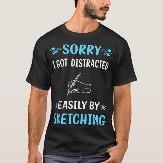 Afgeleid Schetsen T-shirt (Voorkant)