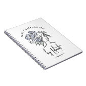 Afgeleide tuinman Boho Floral Schattige Plant Notitieboek (Rechterzijde)