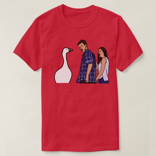 Afgeleide vriend Meme Gaming Goose en Paar T-shirt (Design voorkant)