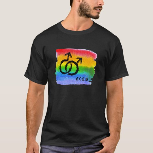 Afgelopen 2023 voor homoseksuele mannen Pride CSD  T-shirt (Voorkant)
