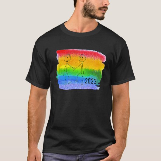 Afgelopen 2023 voor homoseksuele mannen Pride CSD  T-shirt (Voorkant)