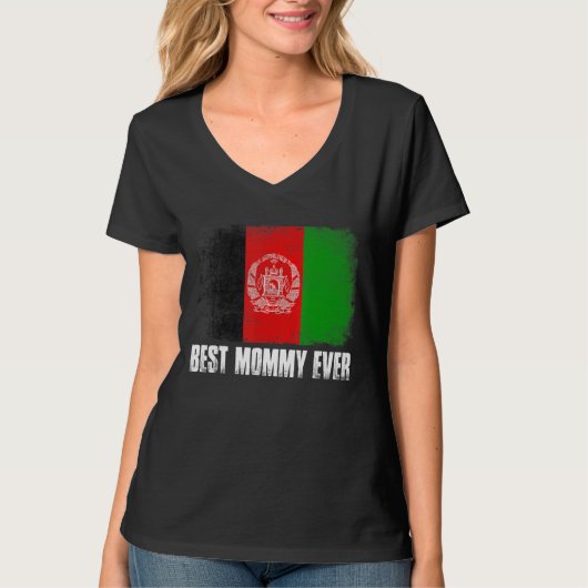 Afgelopen Afghanistan vlag Beste mama ooit familie T-shirt (Voorkant)