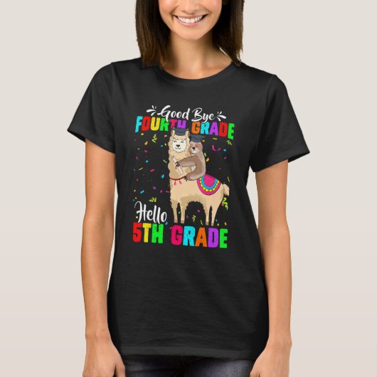 Afgelopen dag Afscheid Vierde graad Hallo 5e Grade T-shirt (Voorkant)