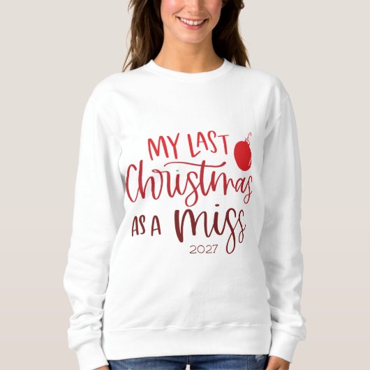 Afgelopen kerst als een Miss | Whimsy Red Typograp Trui (Voorkant)