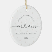 Afgelopen kerst als Mr. en Miss Pearls Keramisch Ornament (Rechts)