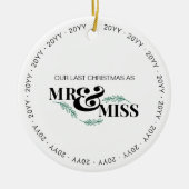 Afgelopen kerst als verloofden Foto Keramisch Ornament (Voorkant)