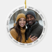Afgelopen kerst als verloofden Foto Keramisch Ornament (Achterkant)