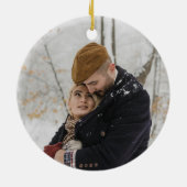 Afgelopen Kerstmis als 'Miss'-foto Keramisch Ornament (Achterkant)