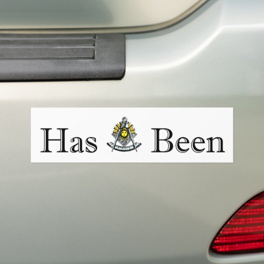 Afgelopen meesters bumpersticker (Op auto)