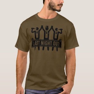 Afgelopen Nacht Uit Stag Nacht Bachelorfeest Bruid T-shirt