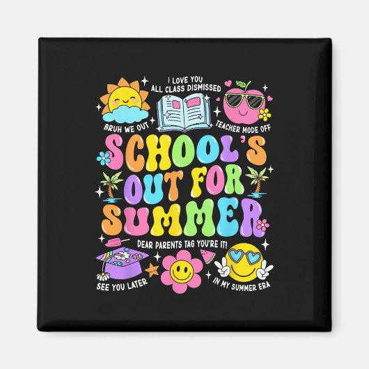 Afgelopen schooldag in het zomerAfstuderen Magneet (Voorkant)