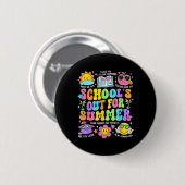Afgelopen schooldag in het zomerAfstuderen Ronde Button 5,7 Cm (Voorkant /achterkant)