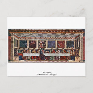 Afgelopen Supper, van Andrea Del Castagno Briefkaart