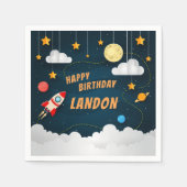 Afgelopen vrijdag op gepersonaliseerd ruimtethema servet (Voorkant)