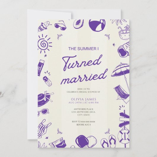 Afgelopen zomer ben ik getrouwd vrijgezellenfeest  kaart (Voorkant)