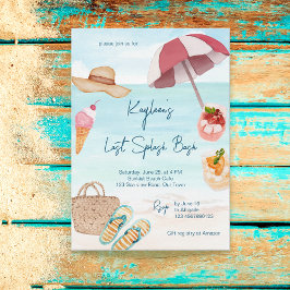 Afgelopen zomer strand tropisch vrijgezellenfeest kaart