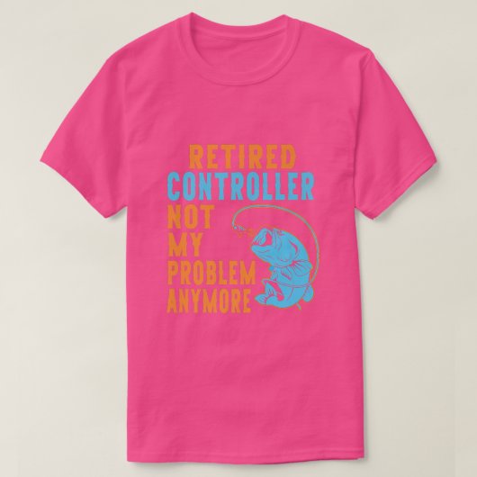 Afgepensioneerde controller Vist verlenging T-shirt (Design voorkant)