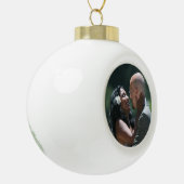 Afgepersonaliseerde digitale fotoversiering behoud keramische bal ornament (Links)
