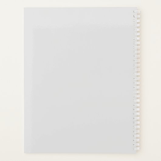 Afgepersonaliseerde Floral Wreatname Afdrukmonogra Planner (Achterkant)