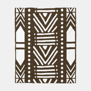 Afgeprinte Afrikaanse modder Fleece Deken