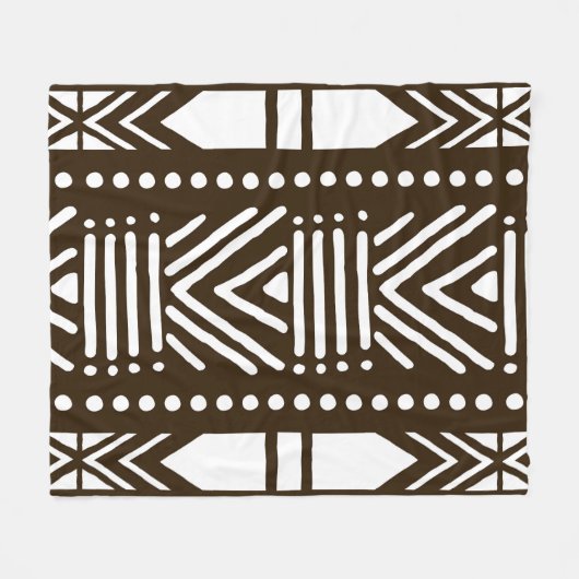 Afgeprinte Afrikaanse modder Fleece Deken (Voorkant (Horizontaal))